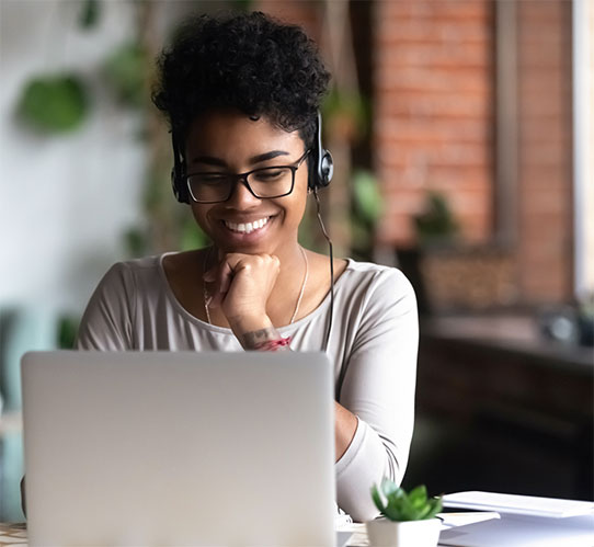 Woman at computer