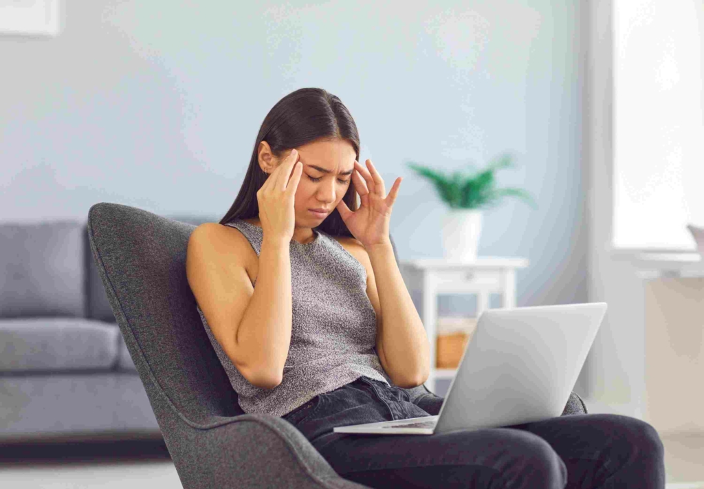 woman dealing with stress