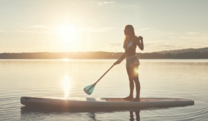 woman on paddleboard